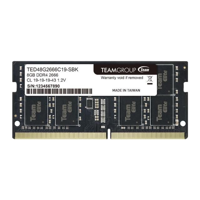 【Team 十銓】ELITE DDR4 2666 8GB CL19 筆記型記憶體