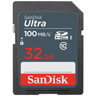 【SanDisk 晟碟】32GB UltraSDHC 100MB/s升級 C10 UHS-I 高CP SD卡(升速版 100MB/s 7年保固)