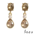 【INES】韓國設計S925銀針復古水滴珍珠造型耳環