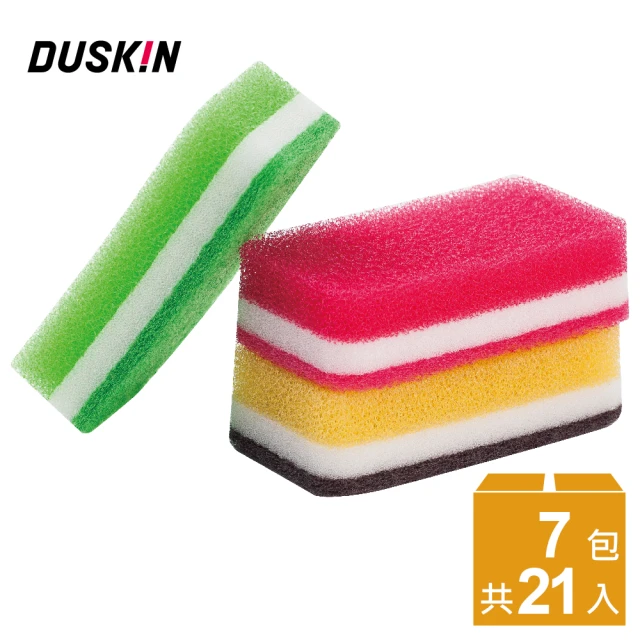 【DUSKIN樂清】抗菌菜瓜布3入 7包(共21入)