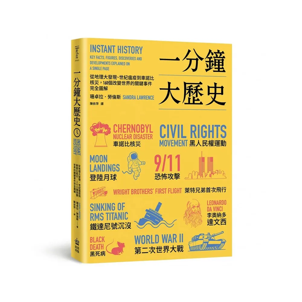 一分鐘大歷史：從地理大發現、世紀瘟疫到車諾比核災，160個改變世界的關鍵事件完全圖解
