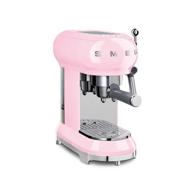 【SMEG】義大利半自動義式咖啡機-粉紅色(ECF01PKUS)