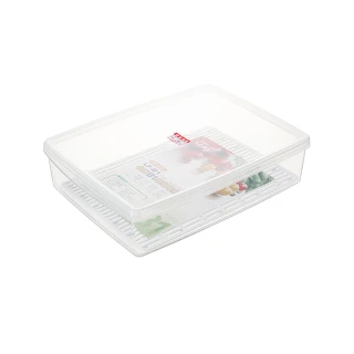 【真心良品】艾樂扁型保鮮盒10.5L(4入)