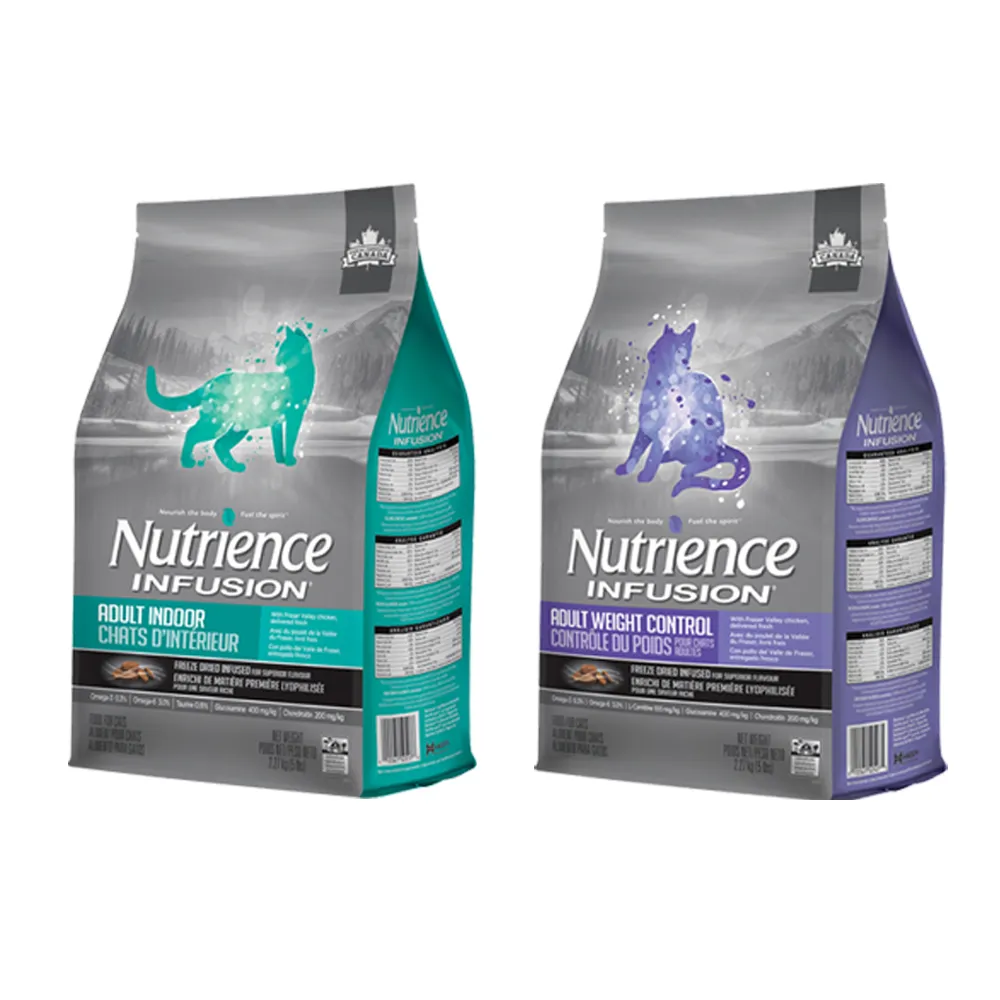 【Nutrience 紐崔斯】INFUSION天然貓寵糧系列-5kg(成貓飼料、全齡貓飼料、添加益生菌、WDJ、體重控制)