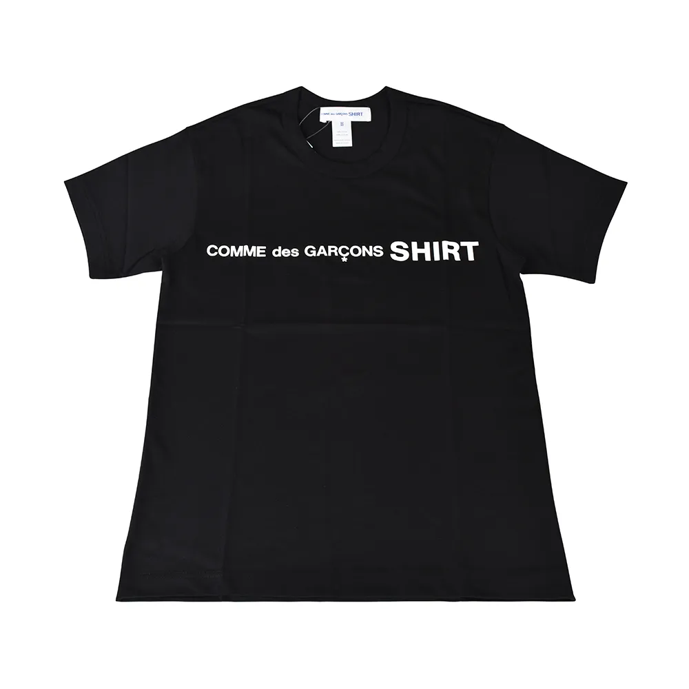 川久保玲】COMME DES GARCONS白字印花LOGO造型純棉短袖T恤(XS/S/M/L/XL