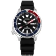 【CITIZEN 星辰】PROMASTER 鋼鐵河豚 機械錶 潛水錶 防水200米 日期 橡膠手錶 紅藍色 44mm(NY0110-13E)