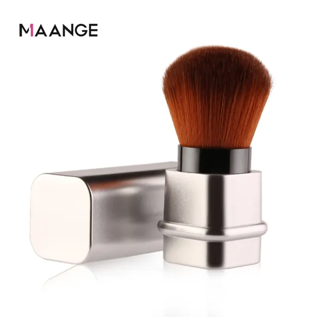 【MAANGE】便攜方形伸縮腮紅刷 攜帶用腮紅刷 美妝工具(柔軟纖維刷毛)