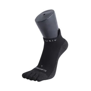 【XCLUSIV】銀纖維健康照護五趾船型襪-黑色(銀纖維的太空科技商品、永久抑菌消臭、吸濕排汗)