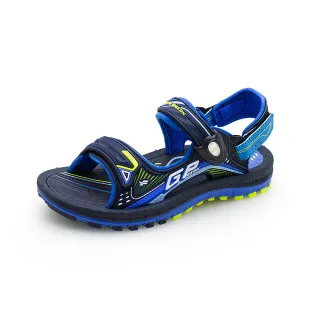 【G.P】兒童雙層舒適緩震磁扣兩用涼拖鞋G1697BW-藍色(SIZE:33-37 共二色)