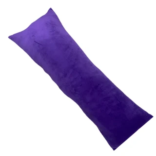 【J&N】藍玫絲絨彈性紫長抱枕40120--紫色(1入)