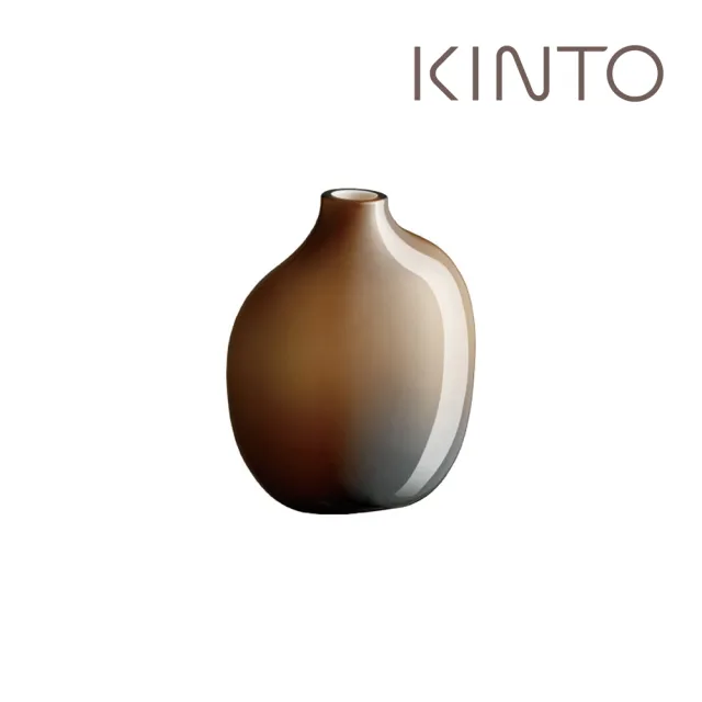 【Kinto】SACCO玻璃造型花瓶02- 棕