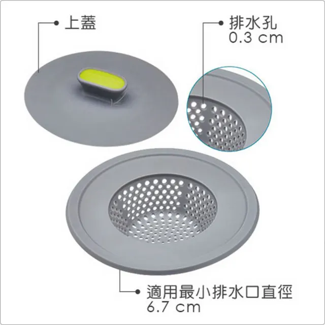 【KitchenCraft】英國 附蓋橡膠水槽濾網 11.5cm  / 出水口 排水孔 過濾網