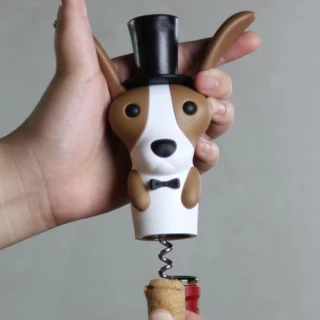 【QUALY】泰國正版設計-紳士巴吉度-紅酒開瓶器