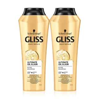 【施華蔻】Gliss極致精油修護洗髮乳250mlx2入組
