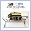 【Zhuyin】1.4米超耐重免安裝鋼管衣物收納架(3分鐘安裝/耐重鋼管骨架/抗撕扯尼龍布)