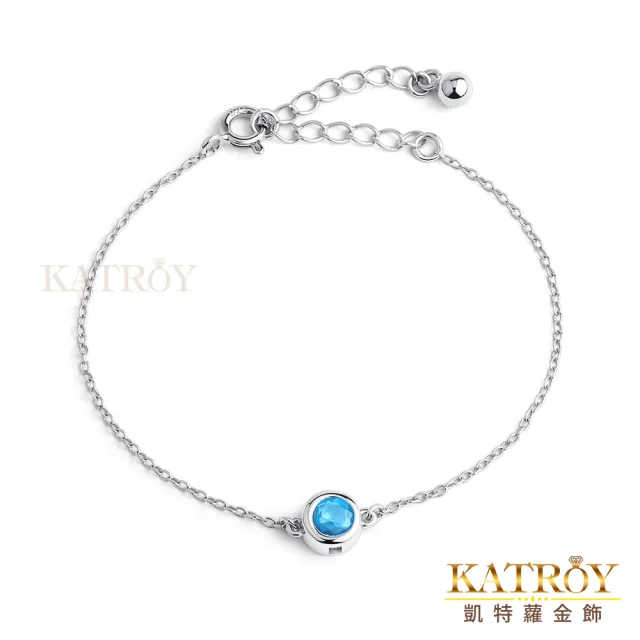 【KATROY】托帕石.禮物.925純銀手鍊(天然寶石)