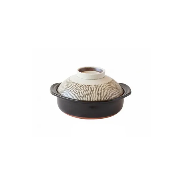 【SAJI 佐治陶器】日本製一人食土鍋/湯鍋850ML-和風款(日本製 陶鍋 土鍋)