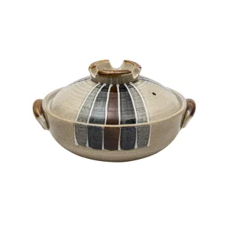 【日本佐治陶器】日本製和風十草系列9號土鍋/湯鍋2800ML(日本製 陶鍋 土鍋)