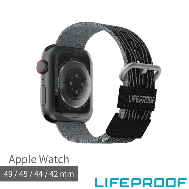 【LifeProof】Apple Watch 42/44/45/49mm 環保防水錶帶(黑色)