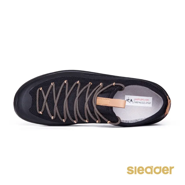 【sleader】緩震防滑透氣網布舒適休閒男鞋-M51(黑)