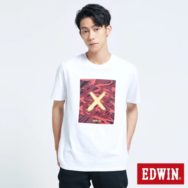 EDWIN 男裝 EDGE 街頭塗鴉短袖T恤(白色)