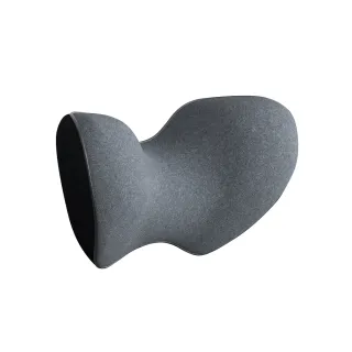 【原生良品】蝶型曲面慢回彈太空記憶棉汽車頭枕/護頸枕/靠枕(黑灰色)