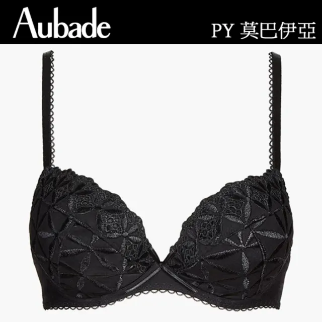 【Aubade】莫巴伊亞有機棉低脊心有襯內衣-PY(黑)