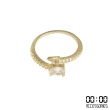【00:00】韓國設計圓形鋯石箭頭造型戒指