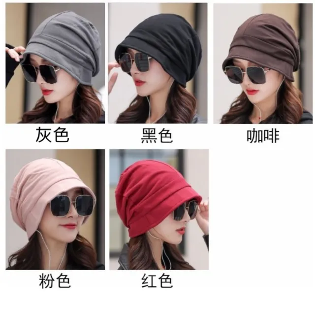 【MGSHOP】微涼舒適小顏八角帽(包頭帽 堆堆帽/5色)