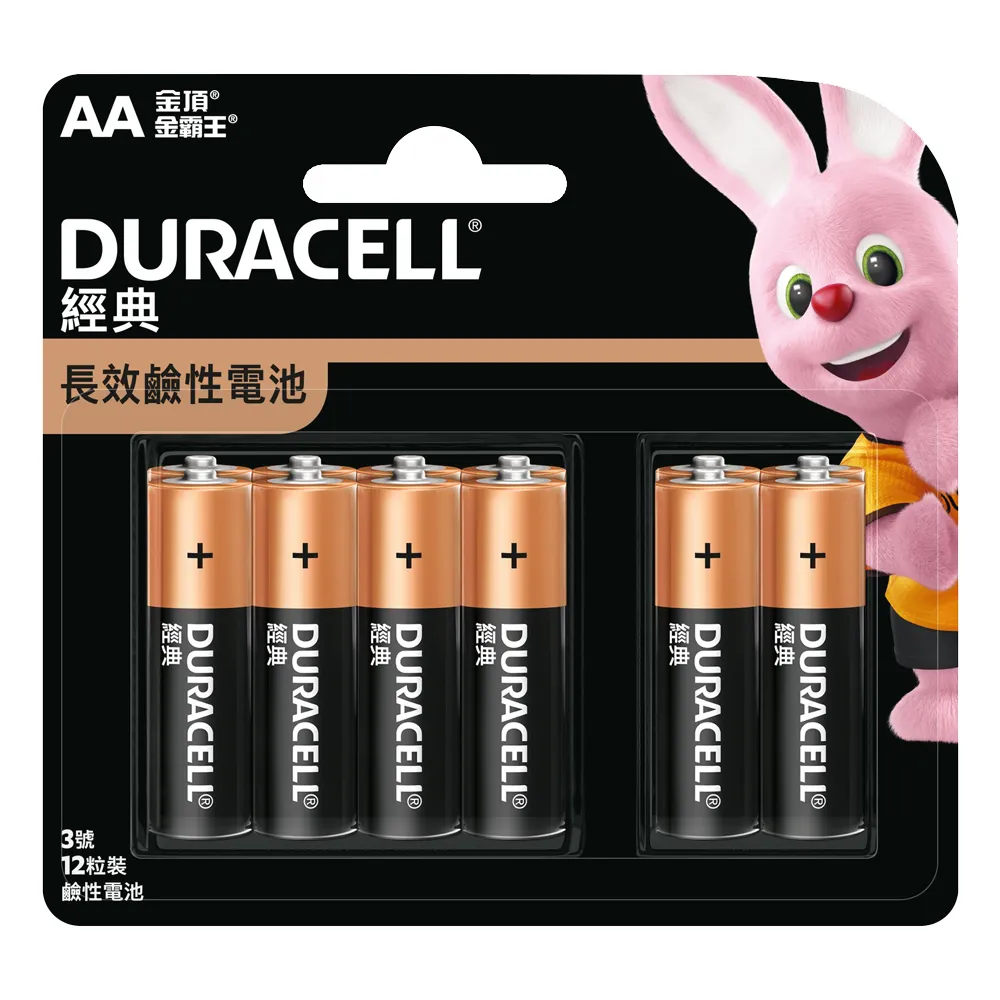 【金頂DURACELL金霸王】經典 3號AA 24入裝 長效 鹼性電池(1.5V長效鹼性電池)