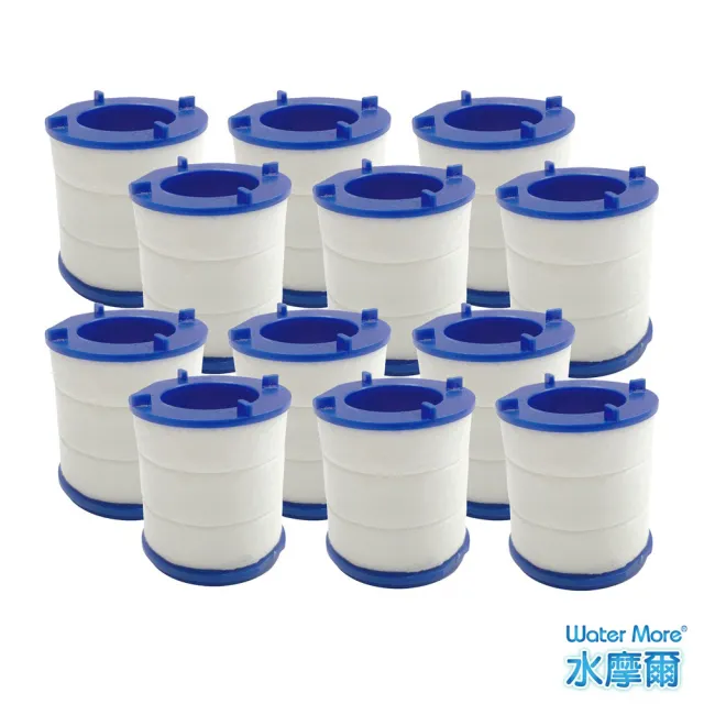 透明PP高密度濾棉除氯過濾器-專用替換濾芯12入(pp濾心過濾雜質鐵鏽汙垢)