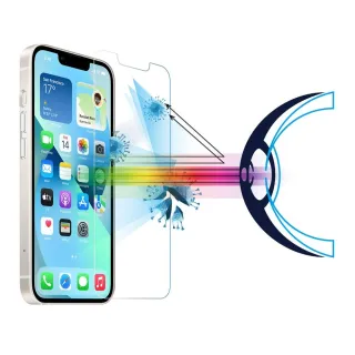 【RetinaGuard 視網盾】iPhone 13 / 13 Pro 抗菌防藍光玻璃保護膜(6.1吋)