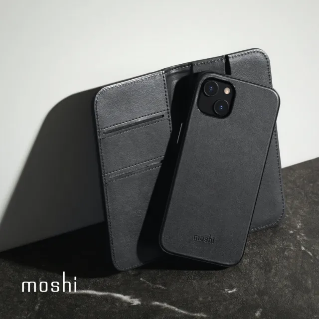 【moshi】iPhone 13 6.1吋 Overture 磁吸可拆式卡夾型皮套(iPhone 13)