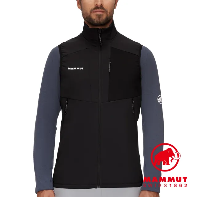 【Mammut 長毛象】Madris ML Vest Men 防風防潑水中層背心 黑色 男款 #1014-03450