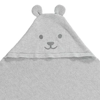 【STEIFF】熊頭 條紋寶寶棉毯(寢具)