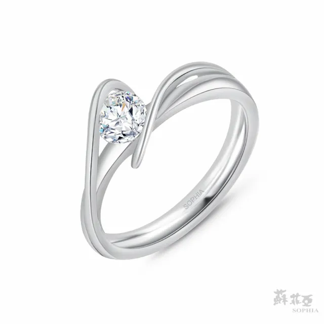 【蘇菲亞珠寶】GIA 30分 G/SI2 18K金 彩帶 鑽石戒指