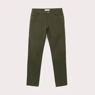 【Hang Ten】男裝-經典款-SKINNY FIT緊身長褲(深綠色)