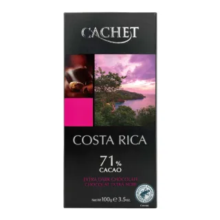 即期品【Cachet】凱薩71%哥斯大黎加可可豆醇黑巧克力(100G)