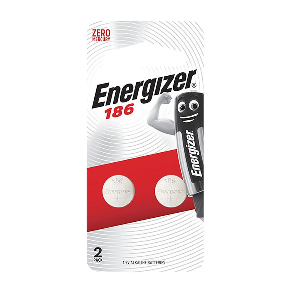 【Energizer 勁量】鈕扣型186鹼性電池 24顆 吊卡裝(1.5V鈕扣電池LR43 D186)