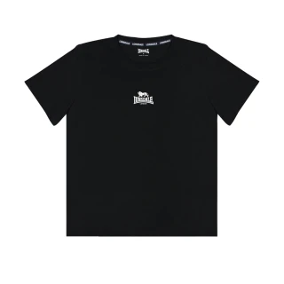【LONSDALE 英國小獅】潮流LOGO短袖T恤(黑色 LT250002)