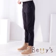【betty’s 貝蒂思】素面小直筒西裝褲(黑色)