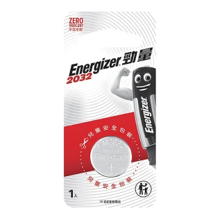 【Energizer 勁量】鈕扣型CR2032鋰電池 6入 吊卡裝(3V鈕扣電池DL2032)