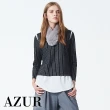 【AZUR】條紋造型雙層拼接上衣-2色