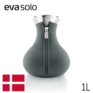 【IUSE】丹麥 Eva Solo 圓底編織泡茶壺/深灰/1L(防漏/玻璃內膽/茶壺)