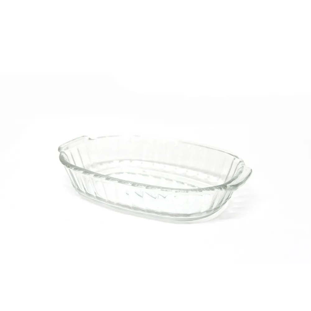 【iwaki】日本品牌耐熱玻璃可微波料理烤盤370ml(2入)