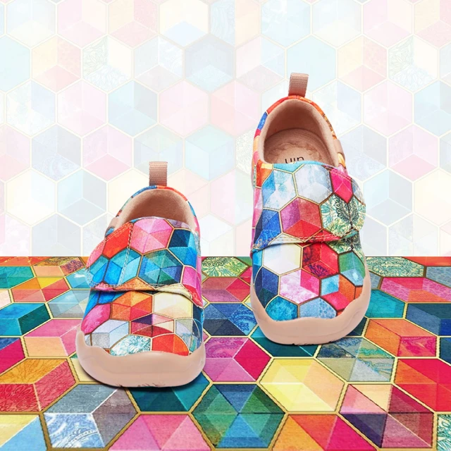 【uin】西班牙原創設計 童鞋 彩瓷彩繪休閒鞋K1109144(彩繪)