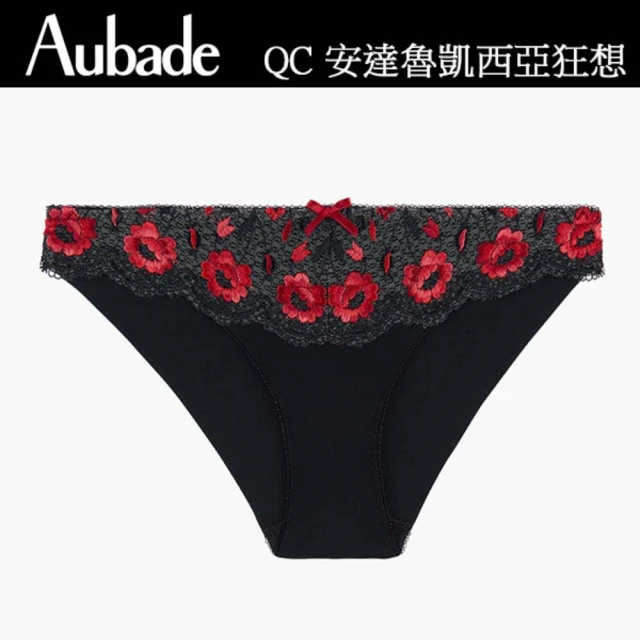 【Aubade】安達魯西亞狂想刺繡無痕三角褲-QC(黑)