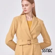 【SST&C 最後55折】黃色條紋綁帶休閒長版西裝外套8162009002