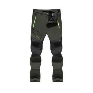 【Boni’s】戶外登山防潑水防刮機能長褲 L-5XL(現+預  黑色 / 深藍色 / 軍綠色 / 灰色)