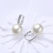 【Aphrodite 愛芙晶鑽】唯美浪漫水鑽珍珠造型耳環(白金色)